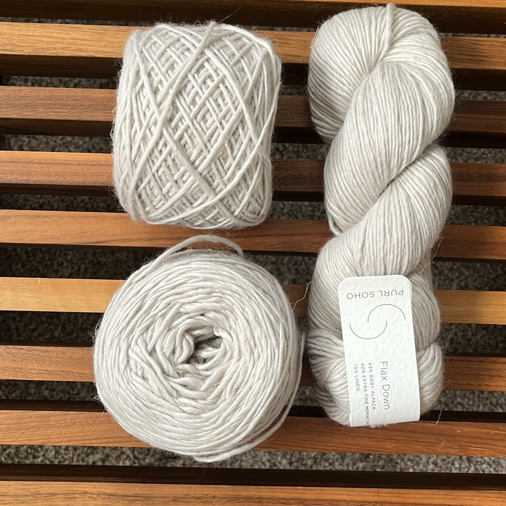 Purl Soho Flax Down baby alpaca/merino wool/linen blend yarn
